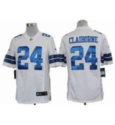 Nike Dallas Cowboys 24 Morris Claiborne White LIMITED NFL Jersey