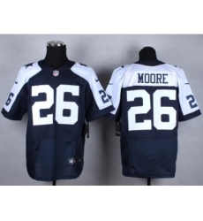 Nike Dallas Cowboys 26 Sterling Moore blue Elite thankgivings NFL Jersey