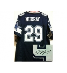 Nike Dallas Cowboys 29 DeMarco Murray Blue Elite Signed NFL Jersey