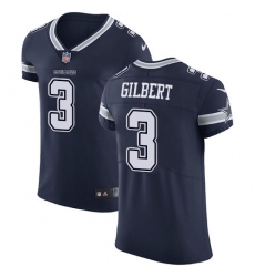 Nike Dallas Cowboys 3 Garrett Gilbert Navy Blue Team Color Men Stitched NFL Vapor Untouchable Elite Jersey