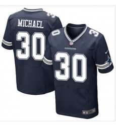 Nike Dallas Cowboys #30 Christine Michael Navy Blue Team Color Mens Stitched NFL Elite Jersey