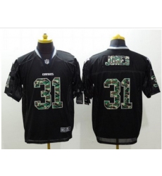 Nike Dallas Cowboys #31 Byron Jones Black Mens Stitched NFL Elite Camo Fashion Jersey