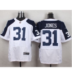 Nike Dallas Cowboys #31 Byron Jones White Thanksgiving Throwback Men 27s Stitched NFL Elite Jersey
