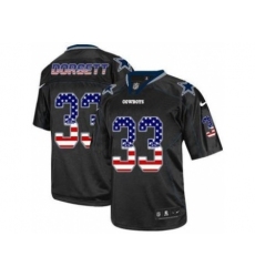 Nike Dallas Cowboys 33 Tony Dorsett Black Elite USA Flag Fashion NFL Jersey