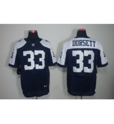 Nike Dallas Cowboys 33 Tony Dorsett Blue Elite Thanksgiving NFL Jersey
