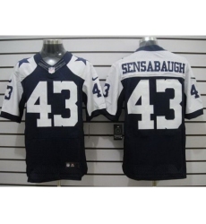Nike Dallas Cowboys 43 Gerald Sensabaugh Blue Elite Thankgivings NFL Jersey