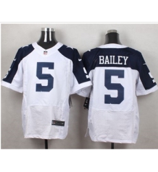 Nike Dallas Cowboys #5 Dan Bailey White Thanksgiving Throwback Men 27s Stitched NFL Elite Jersey
