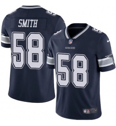 Nike Dallas Cowboys 58 Aldon Smith Navy Blue Team Color Men Stitched NFL Vapor Untouchable Limited Jersey
