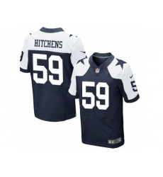 Nike Dallas Cowboys 59 Anthony Hitchens Blue Elite Thanksgiving NFL Jersey