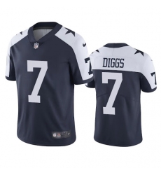 Nike Dallas Cowboys 7 Diggs Navy Blue Thanksgiving Men Stitched NFL Vapor Untouchable Limited Throwback Jersey