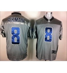 Nike Dallas Cowboys 8 Troy Aikman grey Elite shadow NFL Jersey