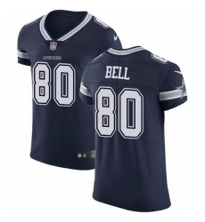 Nike Dallas Cowboys 80 Blake Bell Navy Blue Team Color Men Stitched NFL Vapor Untouchable Elite Jersey