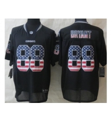 Nike Dallas Cowboys 88 Dez Bryant Black Elite USA Flag Fashion NFL Jersey
