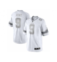 Nike Dallas Cowboys 9 Tony Romo White Limited Platinum NFL Jersey