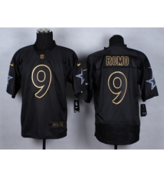 Nike Dallas Cowboys 9 Tony Romo black Elite gold lettering fashion NFL Jersey