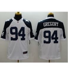 Nike Dallas Cowboys #94 Randy Gregory White Thanksgiving Throwback Men 27s Stitched NFL Limited Jersey