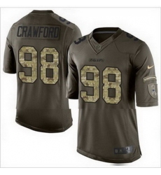 Nike Dallas Cowboys #98 Tyrone Crawford Green Mens Stitched NFL Limited Salute To Service Jersey