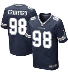 Nike Dallas Cowboys #98 Tyrone Crawford Navy Blue Team Color Men 27s Stitched NFL Elite Jersey
