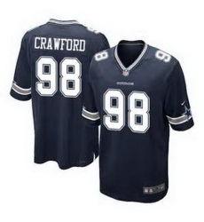 Nike Dallas Cowboys #98 Tyrone Crawford Navy Blue Team Color Mens Stitched NFL Elite Jersey