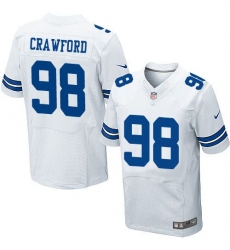 Nike Dallas Cowboys #98 Tyrone Crawford White Men 27s Stitched NFL Elite Jersey