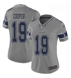 Cowboys #19 Amari Cooper Gray Women Stitched Football Limited Inverted Legend Jersey