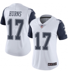 Nike Cowboys #17 Allen Hurns White Womens Stitched NFL Limited Rush Jersey