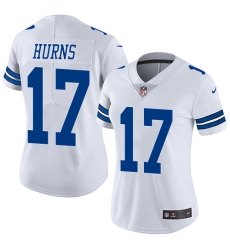 Nike Cowboys #17 Allen Hurns White Womens Stitched NFL Vapor Untouchable Limited Jersey