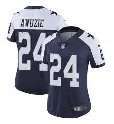 Nike Cowboys #24 Chidobe Awuzie Navy Blue Thanksgiving Womens Stitched NFL Vapor Untouchable Limited Throwback Jersey