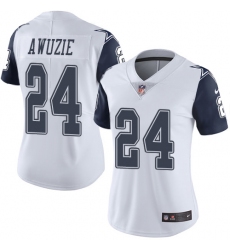 Nike Cowboys #24 Chidobe Awuzie White Womens Stitched NFL Limited Rush Jersey