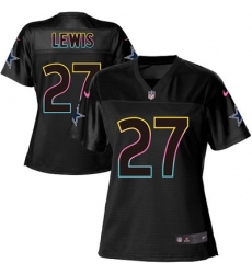 Nike Cowboys #27 Jourdan Lewis Black Womens Fashion NFL Game Jersey