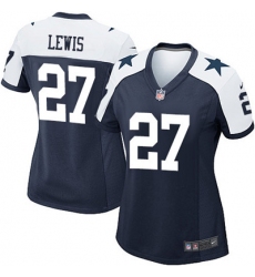 Nike Cowboys #27 Jourdan Lewis Navy Blue Womens Throwback Alternate NFL Game Jersey