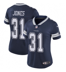 Nike Cowboys #31 Byron Jones Navy Blue Team Color Womens Stitched NFL Vapor Untouchable Limited Jersey