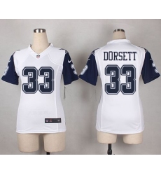 Nike Cowboys 33 Tony Dorsett White Womens Stitched NFL Elite Rush Jersey