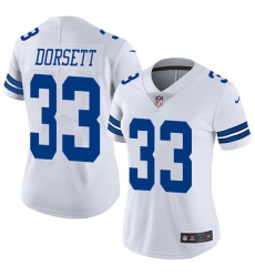Nike Cowboys #33 Tony Dorsett White Womens Stitched NFL Vapor Untouchable Limited Jersey