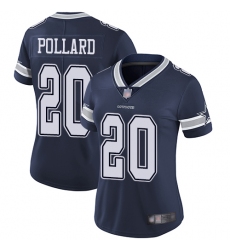 Women Cowboys 20 Tony Pollard Navy Blue Team Color Stitched Football Vapor Untouchable Limited Jersey