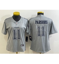 Women Dallas Cowboys 11 Micah Parsons Grey Atmosphere Fashion Stitched Jersey