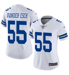 Women Dallas Cowboys 55 Leighton Vander Esch White Vapor Untouchable Limited Stitched Jersey 28Run Small uFF09