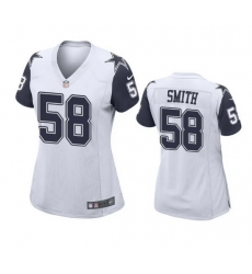 Women Dallas Cowboys 58 Mazi Smith White Stitched Football Game Jersey