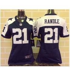 Women Nike Cowboys #21 Joseph Randle Navy Blue Thanksgiving Throwback Stitched NFL Elite Jersey