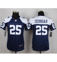 Women Nike Cowboys #25 Lance Dunbar Navy Blue Thanksgiving Throwback NFL Elite Jersey