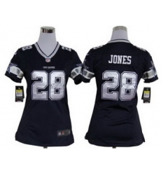 Women Nike Dallas Cowboys 28# Felix Jones Blue Nike NFL Jerseys