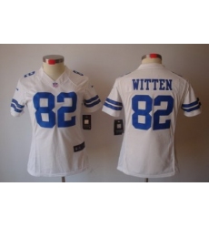 Women Nike Dallas Cowboys 82# Witten White Color[Women's NIKE LIMITED Jersey]
