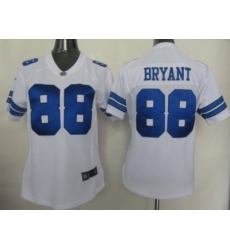 Women Nike Dallas Cowboys 88# Bryant White Jersey