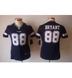 Women Nike Dallas Cowboys 88 Dez Bryant Blue Game LIMITED Nike NFL Jerseys