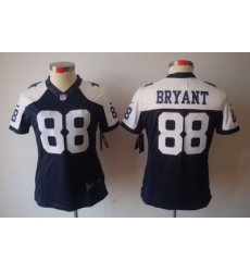 Women Nike Dallas Cowboys 88 Dez Bryant Blue[Thanksgiving LIMITED Jersey]