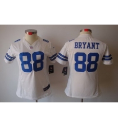 Women Nike Dallas Cowboys 88 Dez Bryant White Game LIMITED Nike NFL Jerseys