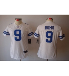 Women Nike Dallas Cowboys 9 Romo White[Women's NIKE LIMITED Jersey]