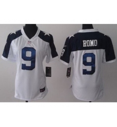 Women Nike Dallas Cowboys 9 Tony Romo White Thanksgivings NFL Jerseys