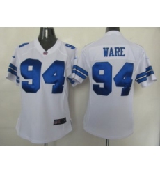 Women Nike Dallas Cowboys 94# Ware White Jerseys