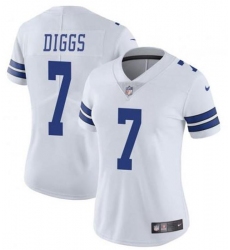 Women Nike Dallas Cowboys Trevon Diggs #7 White Vapor Limited Jersey